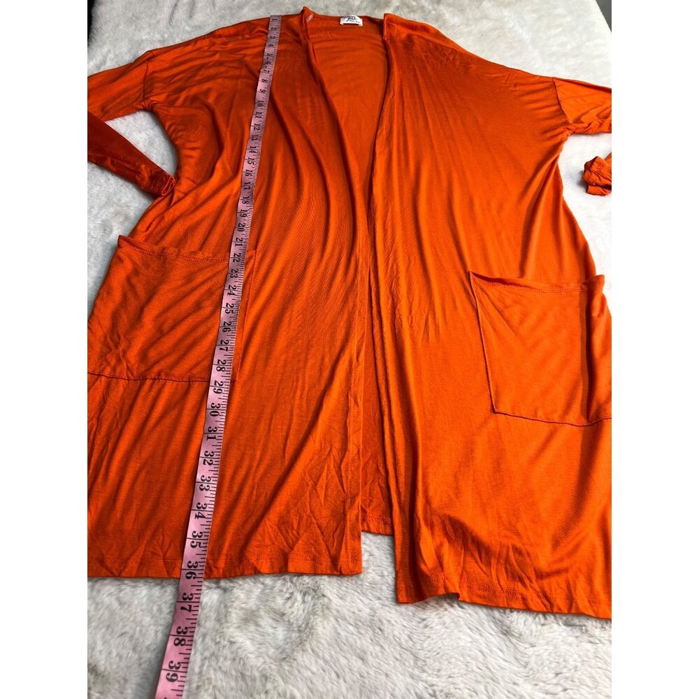 Texas True Threads Gameday Girl Orange Lightweight Open Front Cardigan With Pock